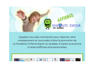Affiches enfants espoir du québec